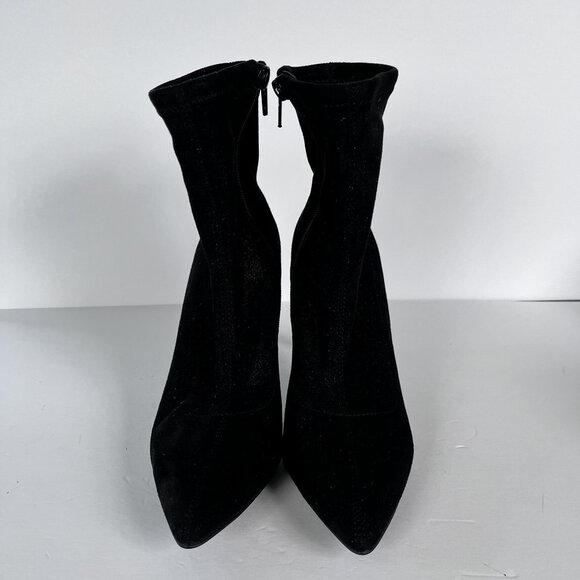 NEW BP Braylee Pointed Toe Bootie 6 Black Stiletto Sock Ankle Boot Heel Glam - Picture 7 of 8